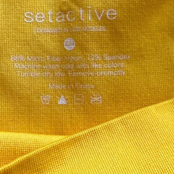 Set Active Yellow Leggings Small - Picture 5 of 5